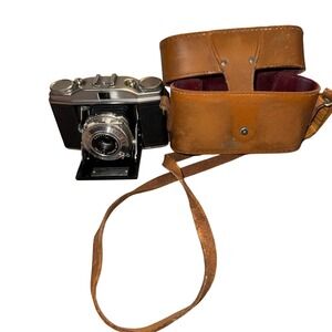 Ansco Regent 6x6 Folding Camera – Agfa Apotar Lens w/ Leather Case Original Case